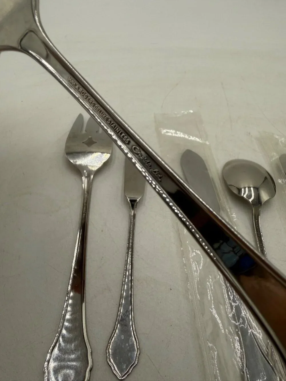 Oneide Summer Mist Autumn Glow Deluxe Stainless Flatware Set 6 Forks Spoons Spre